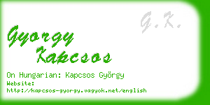gyorgy kapcsos business card